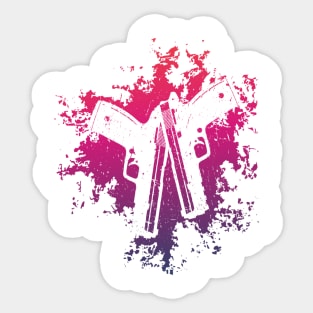 colorful guns Sticker